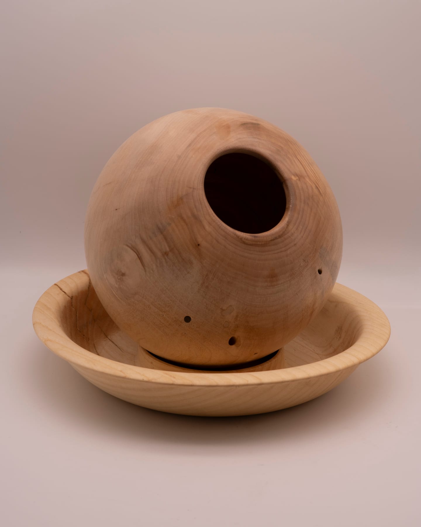POLUTROPOS — varie in legno tornito a mano, ciliegio